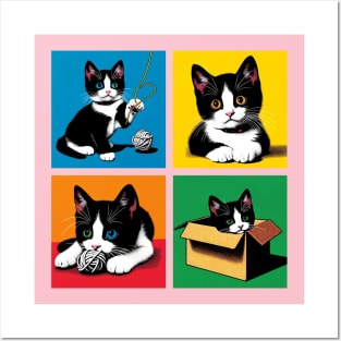 Bicolor Cat Pop Art - Cute Kitties Posters and Art